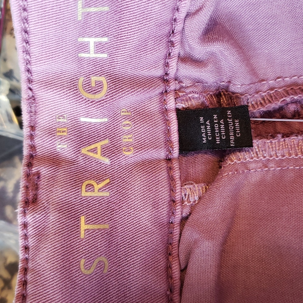 NWT WHBM The Straight Crop Smoky Plum Crop Jeans Size 4R - Picture 6 of 8